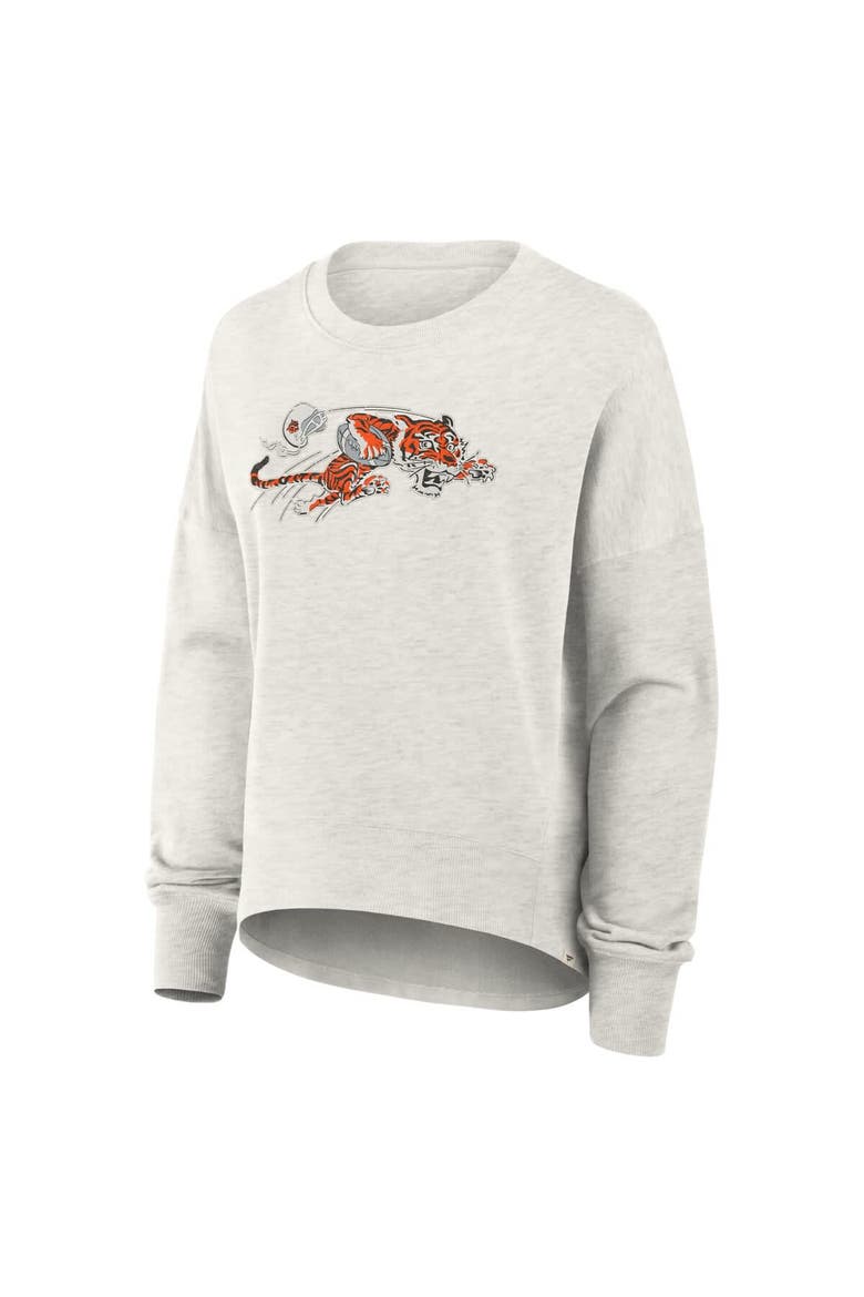 Women's Fanatics Heather Gray Cincinnati Bengals Oversized Hometown Pullover Sweatshirt, Alternate, color, Heather Gray