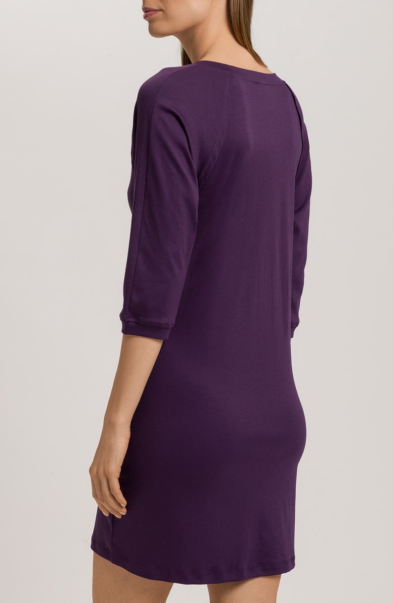 Hanro Pure Essence Nightgown, Alternate, color, Amethyst