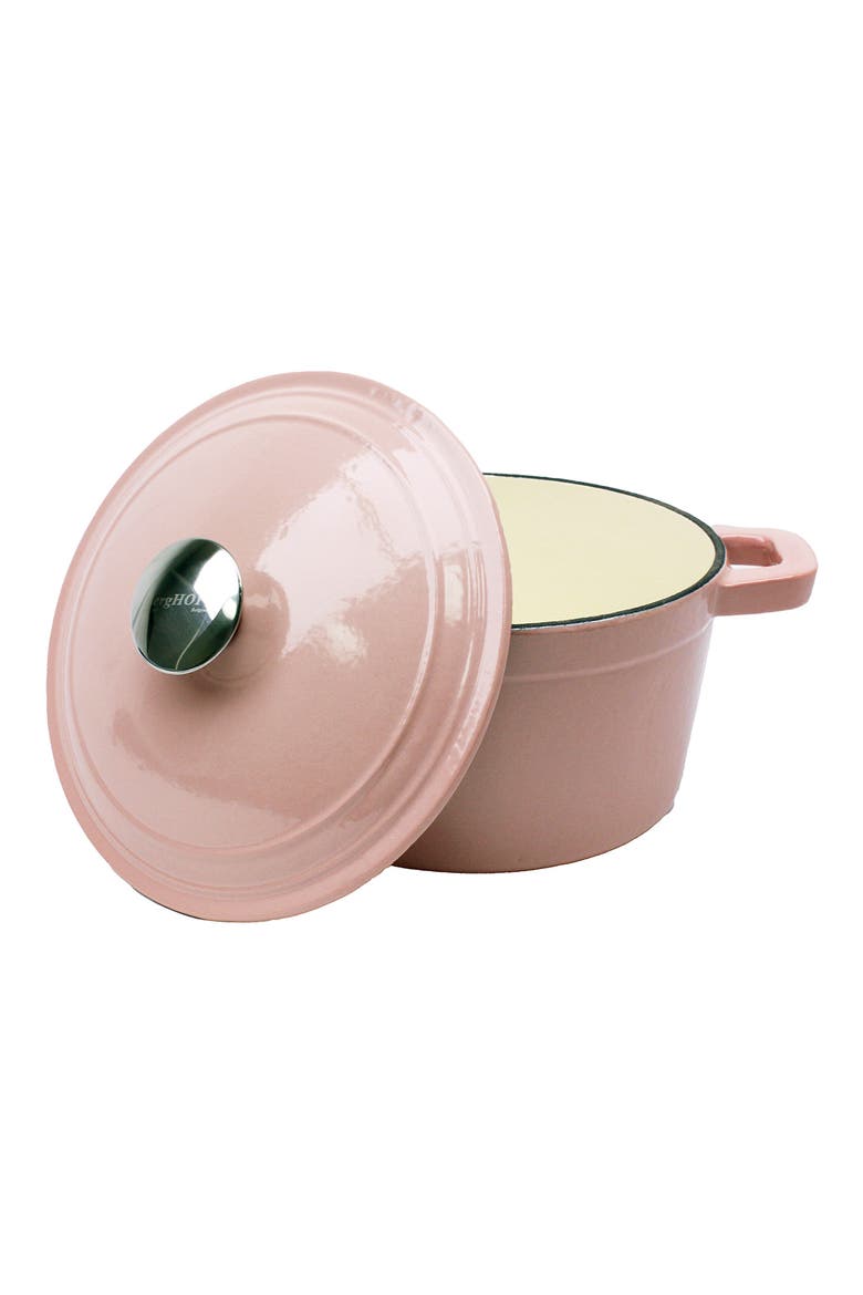 INTERNATIONAL Cast Iron 3qt. Round Stockpot - Pink, Alternate, color, PINK