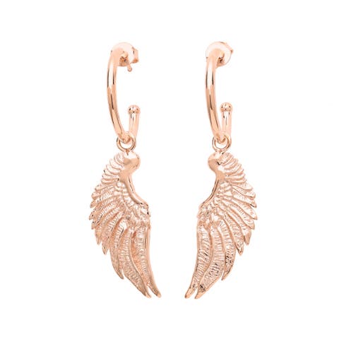Angel Wing Small Hoop Earrings