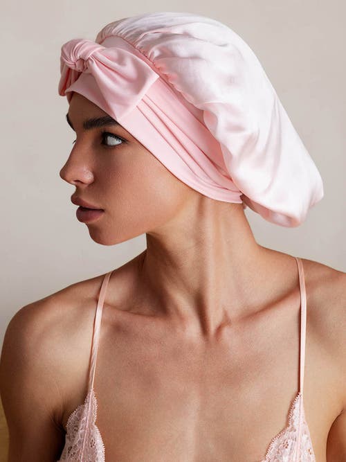 Silksilky Pure Silk Bowknot Tie Bonnet