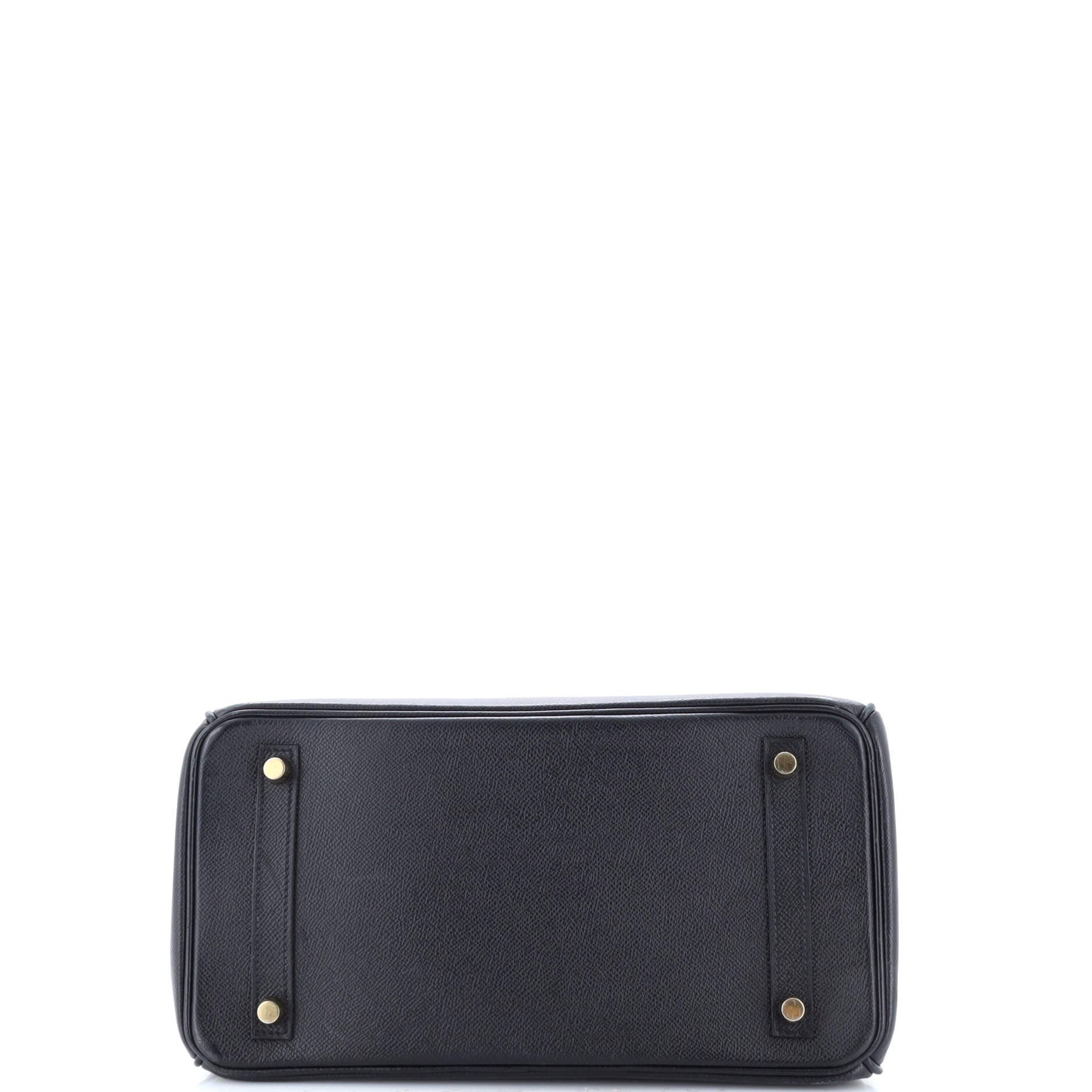 Pre-Owned Hermes Birkin Handbag Black Epsom with Gold Hardware 30, Alternate, color, 