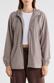 DKNY Hooded Anorak Performance Jacket