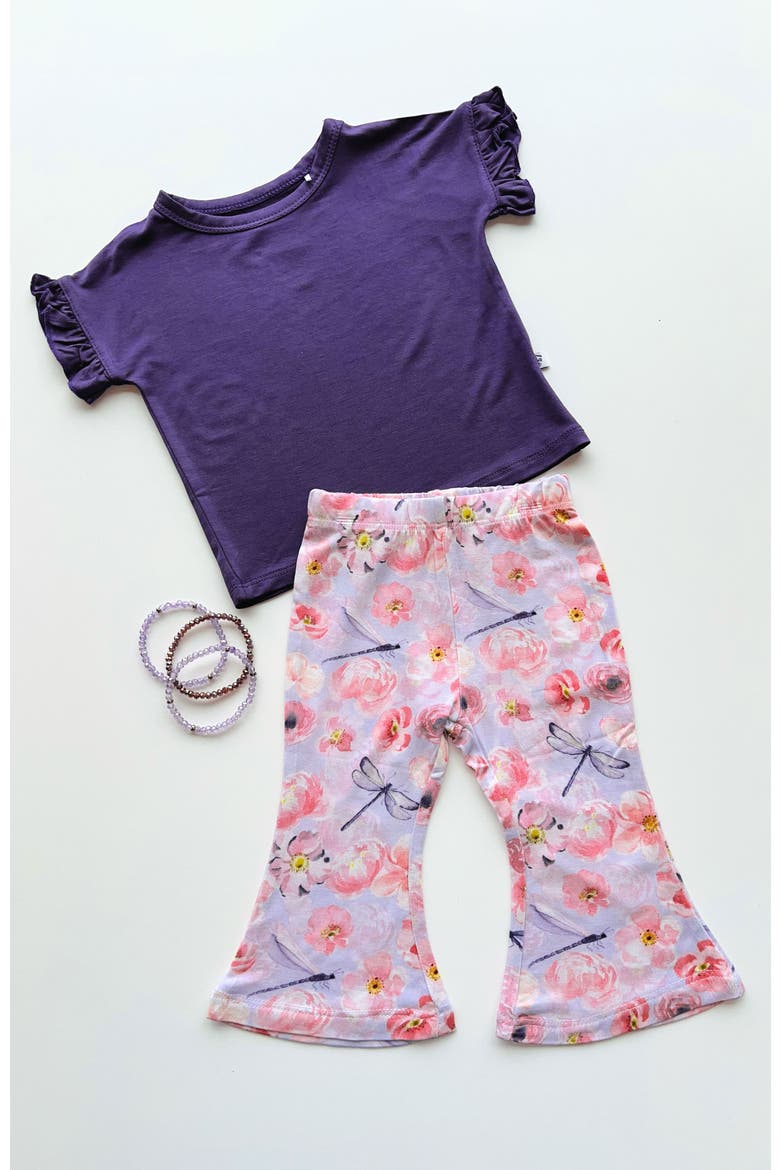 Elmerial Flared Leggings, Alternate, color, Purple