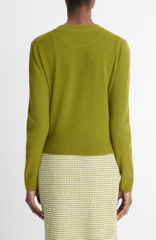 Vince Wool And Cashmere-blend Cardigan In Herbaria/optic White