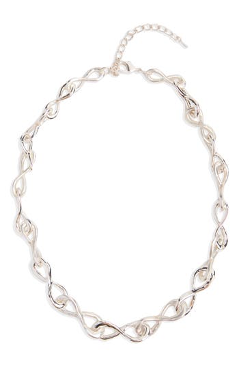 Saachi Infinity Link Collar Necklace In Silver