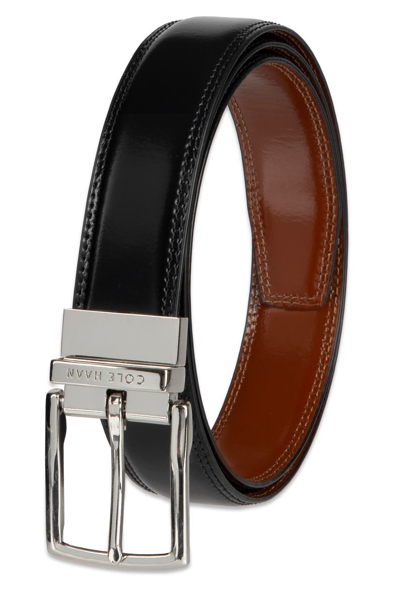 Reversible Leather Belt, Alternate, color, BLACK/ BRITISH TAN