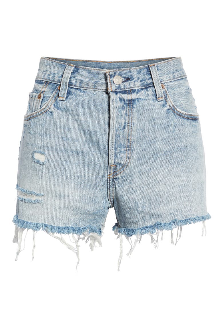 Levi's® '501®' Cutoff Denim Shorts, Alternate, color, WAVELINE