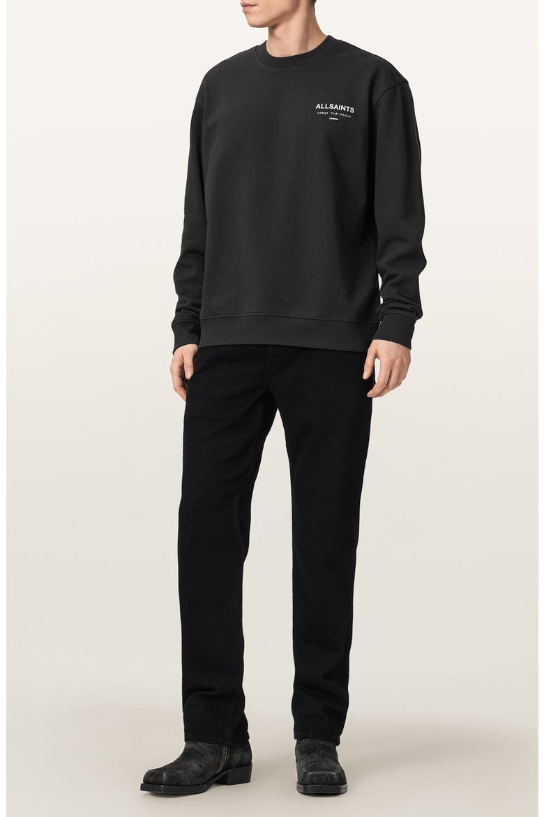 Underground Logo Organic Cotton Graphic Sweatshirt, Alternate, color, WASHED BLACK/ ZEBRA