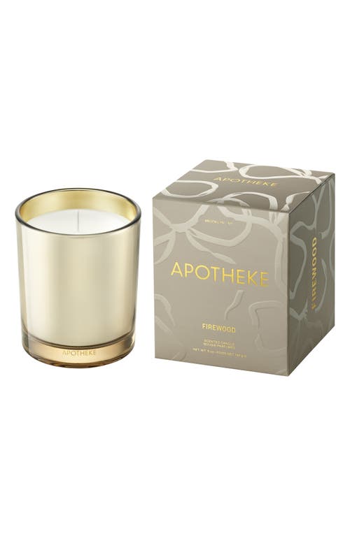 APOTHEKE Firewood Petite Scented Candle in Light Beige 