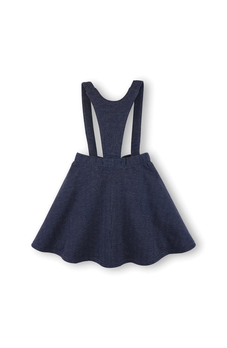 Hope & Henry Baby Girls' Fleece Bow Front Suspender Skirt, Infant, Alternate, color, 