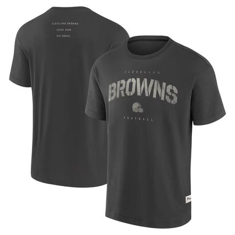 Men's Fanatics Charcoal Cleveland Browns Elements Weathered Tonal Future Ground T-Shirt