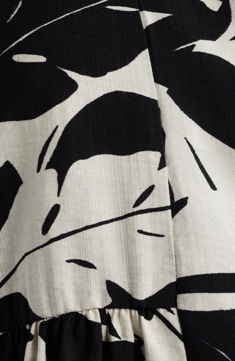 Loveappella Abstract Leaf Print Wrap Top, Alternate, color, 