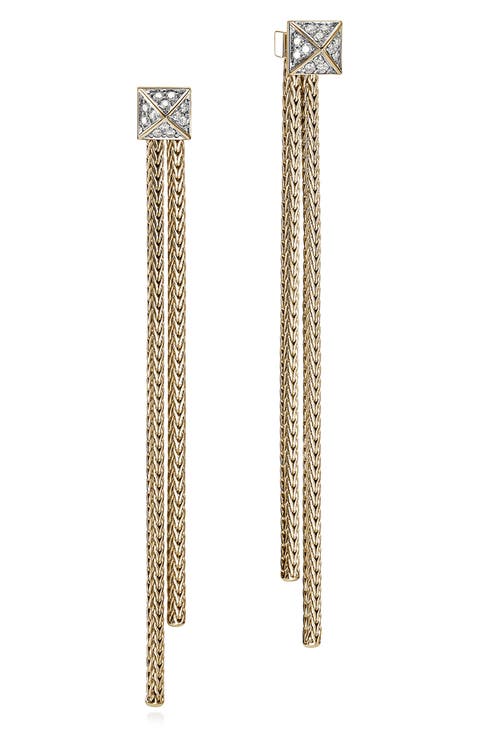 Icon 14k Gold Diamond Drop Earrings