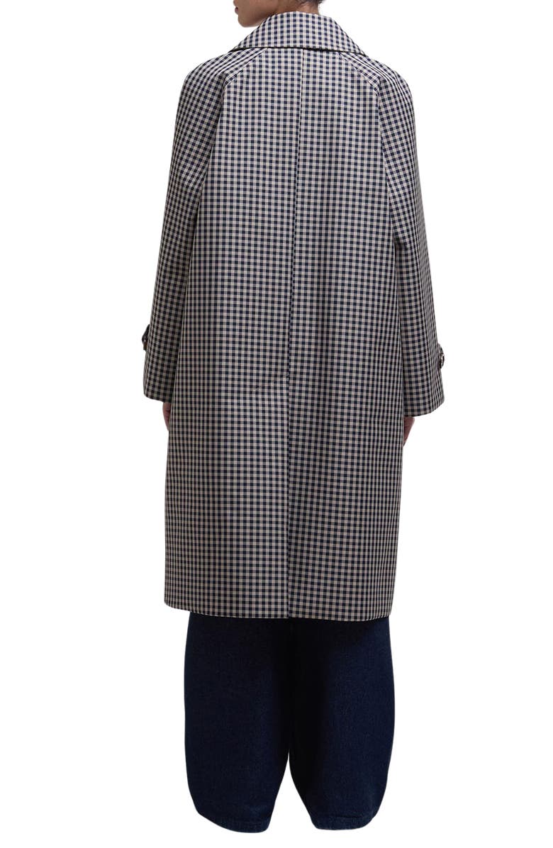 Barbour Nadine Check Showerproof Car Coat, Alternate, color, Navy Light Sand Gingham