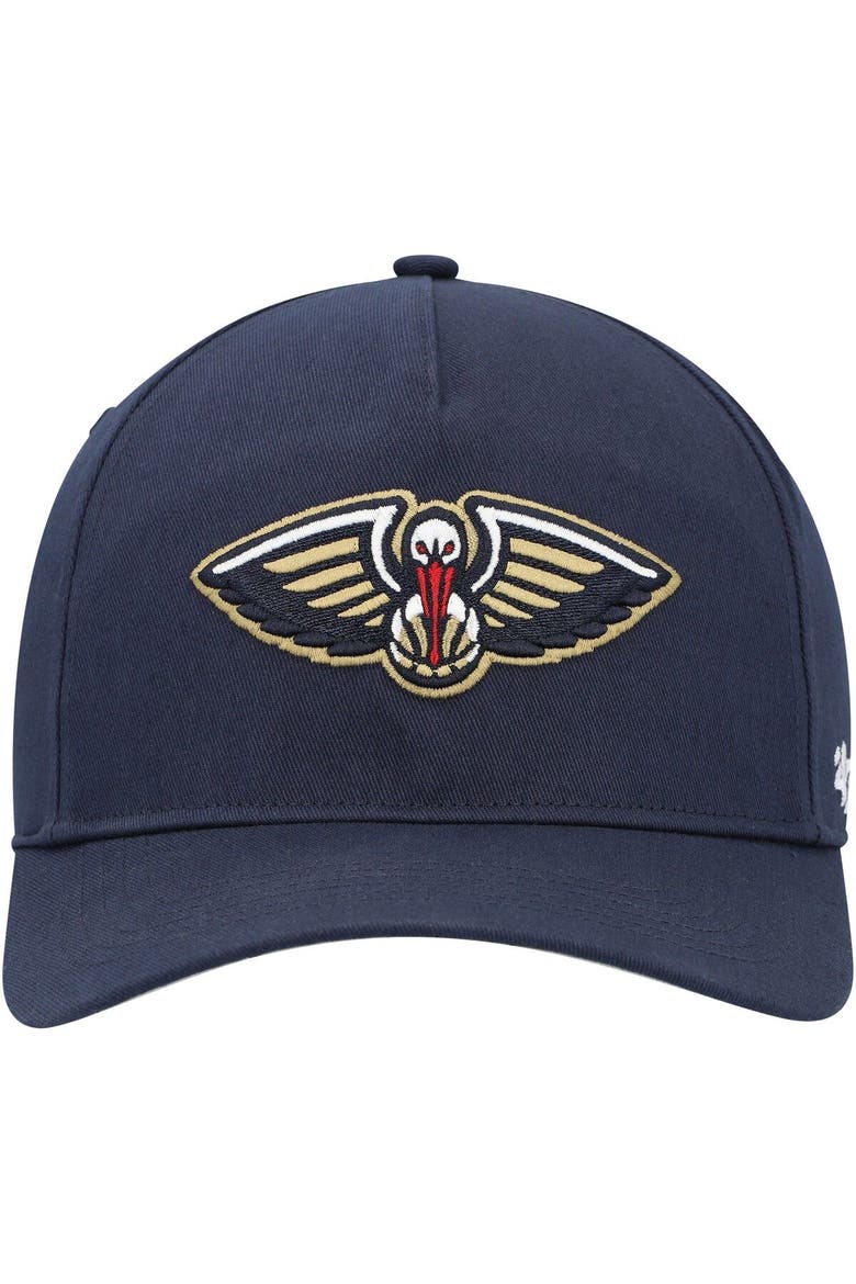 Men's '47 Navy New Orleans Pelicans Hitch Snapback Hat, Alternate, color, Navy
