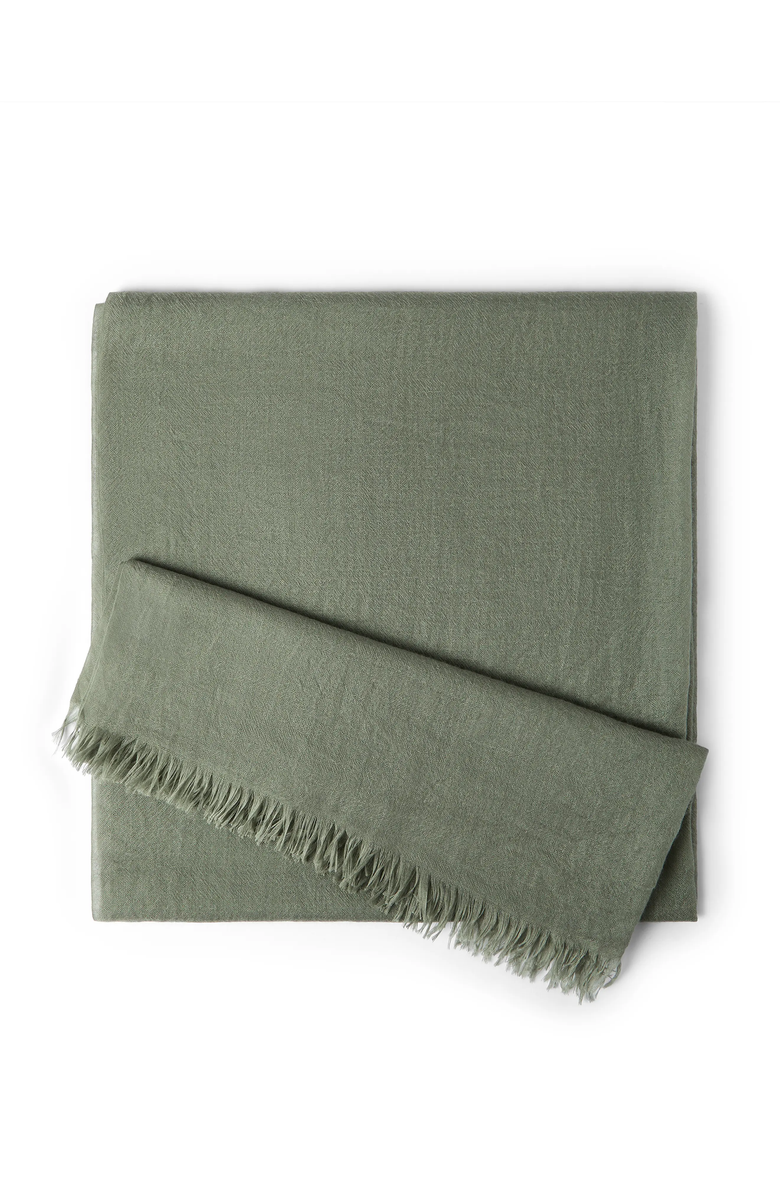 Brunello Cucinelli Cashmere and silk scarf, Main, color, Green