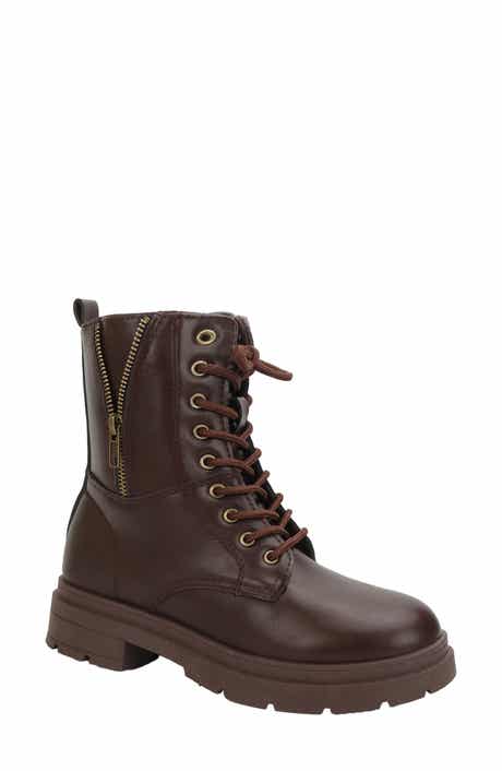 Trenton Faux Leather Combat Boot