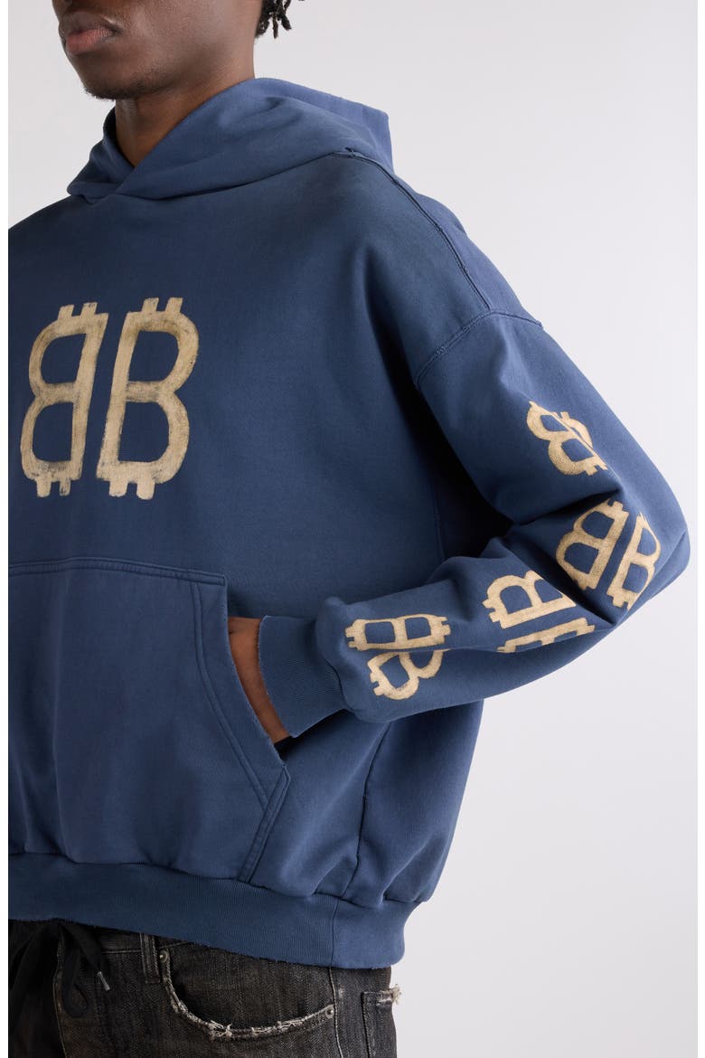 Crypto Monogram Cotton Graphic Hoodie, Alternate, color, 4108 WASHED BLUE