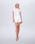 THEO The Label Astraea Embellished Sleeveless Shirt