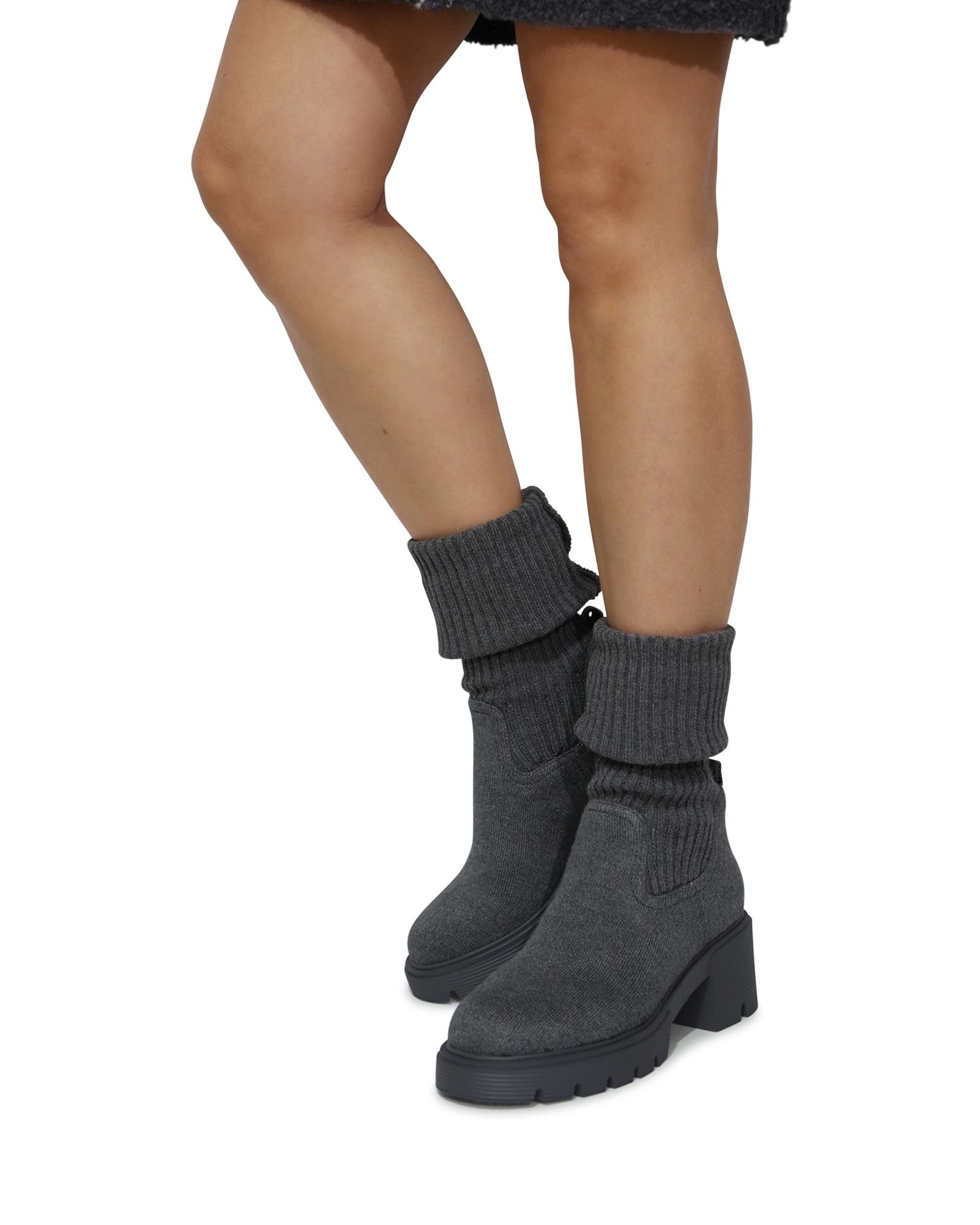 Tokyo Lights Rib Sock Boot, Alternate, color, Grey