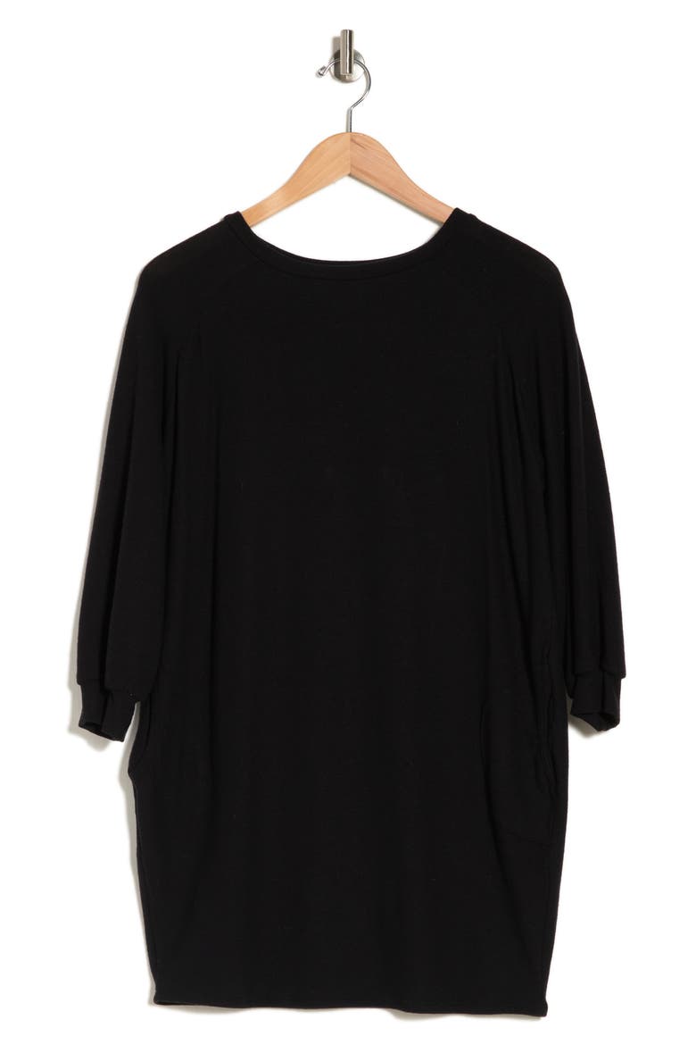 Relax With Me Sweater Dress, Alternate, color, BLACK