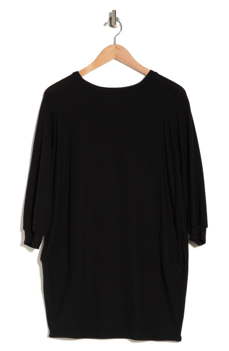 GO COUTURE Relax With Me Sweater Dress, Alternate, color, Black