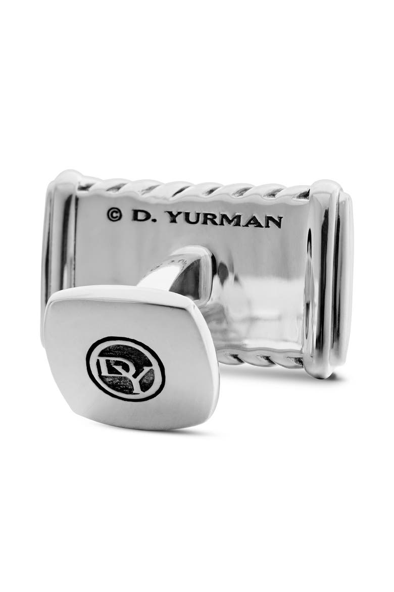 Chevron Cuff Links, Alternate, color, SILVER