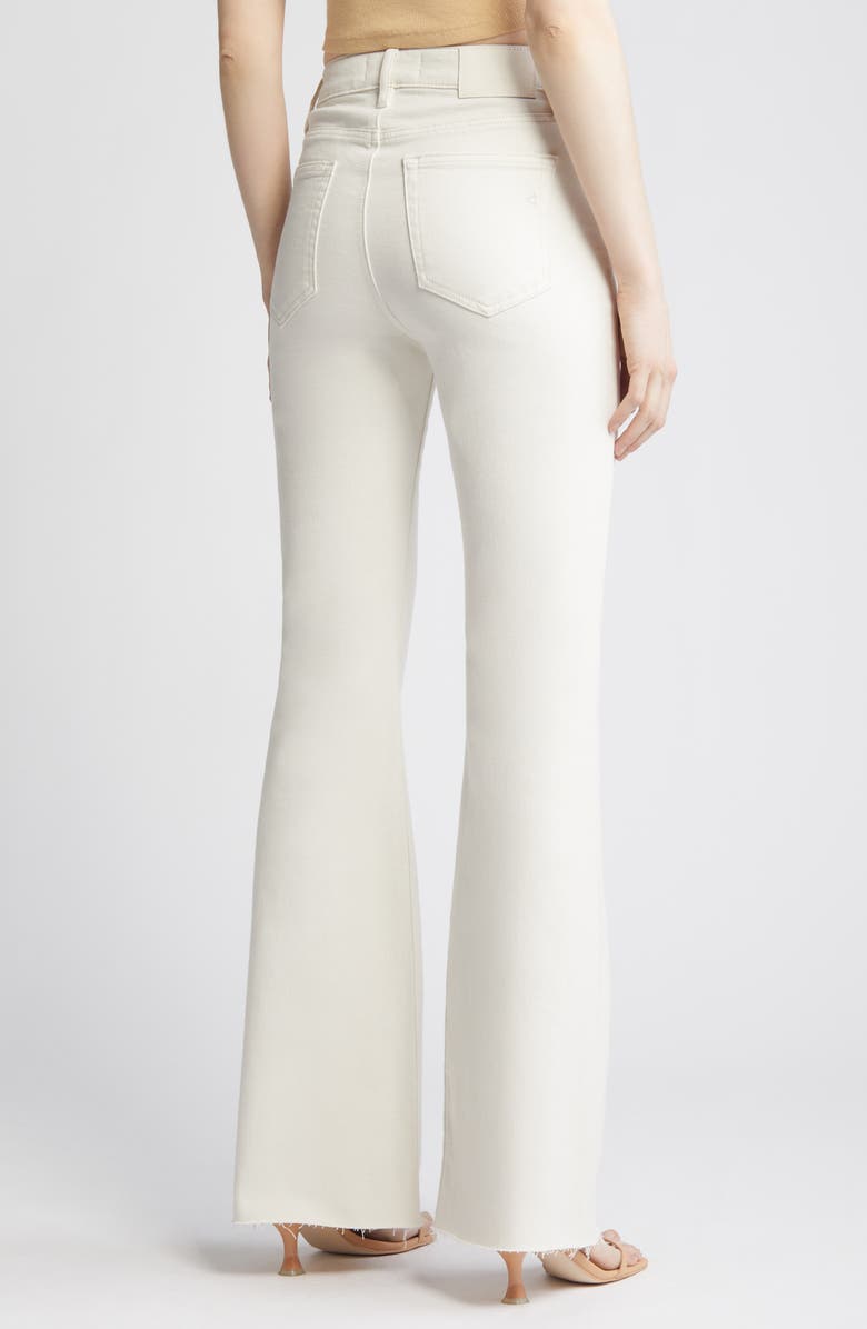 HIDDEN JEANS Sea Salt Clean Cut High Waist Flare Jeans, Alternate, color, White