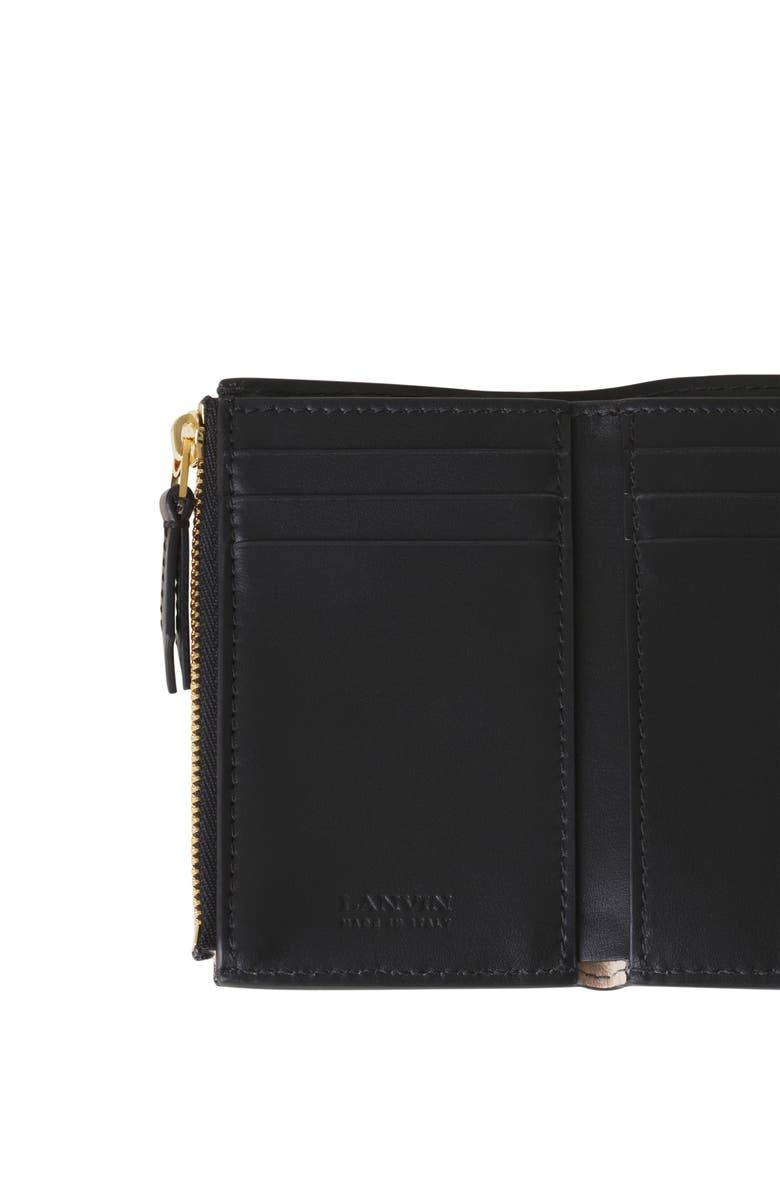 Lanvin Concerto Arpège Leather Wallet, Alternate, color, Black