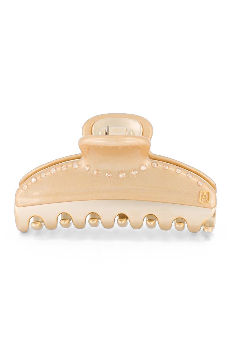 Vendome Medium Swarvoski® Crystal Embellished Hair Clip, Main, color, Gold