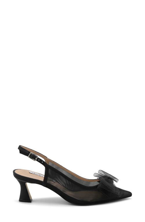 Charles David Arina Slingback Pointed Cap Toe Pump In Black