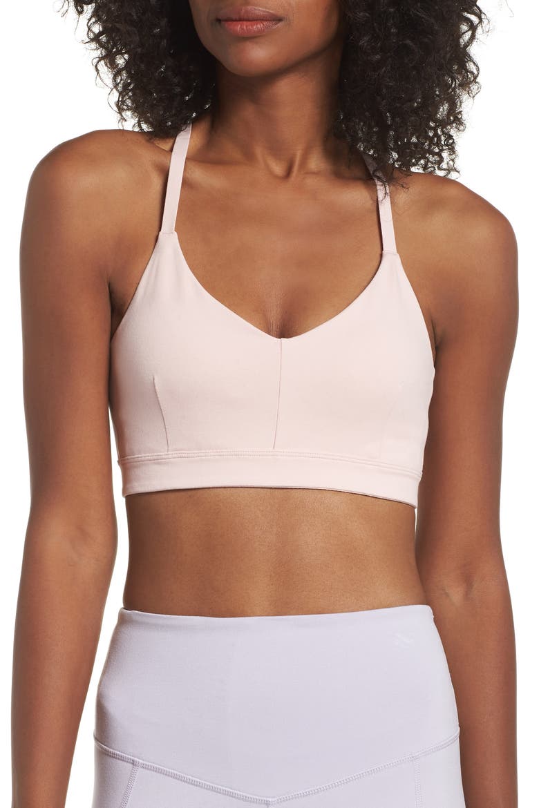 Live In Sports Bra, Main, color, PINK PEACHSKIN