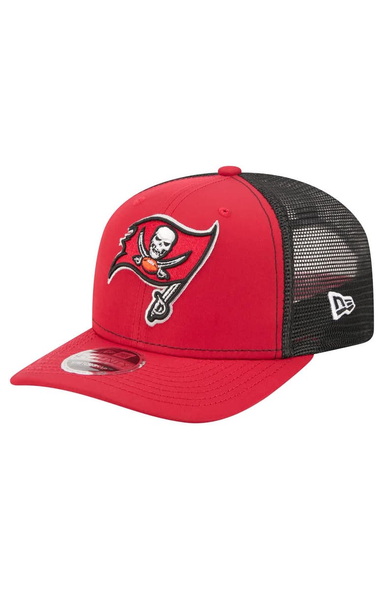 New Era Men's New Era Red Tampa Bay Buccaneers 9SEVENTY Trucker Adjustable Hat, Main, color,