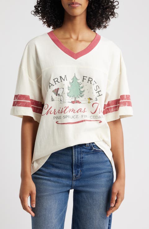 Peanuts® Christmas Tree Farm Cotton Graphic T-Shirt