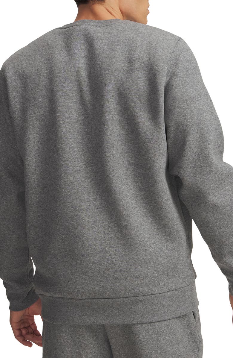 Under Armour Icon Fleece Crewneck Sweatshirt, Alternate, color, Pitch Gray Medium