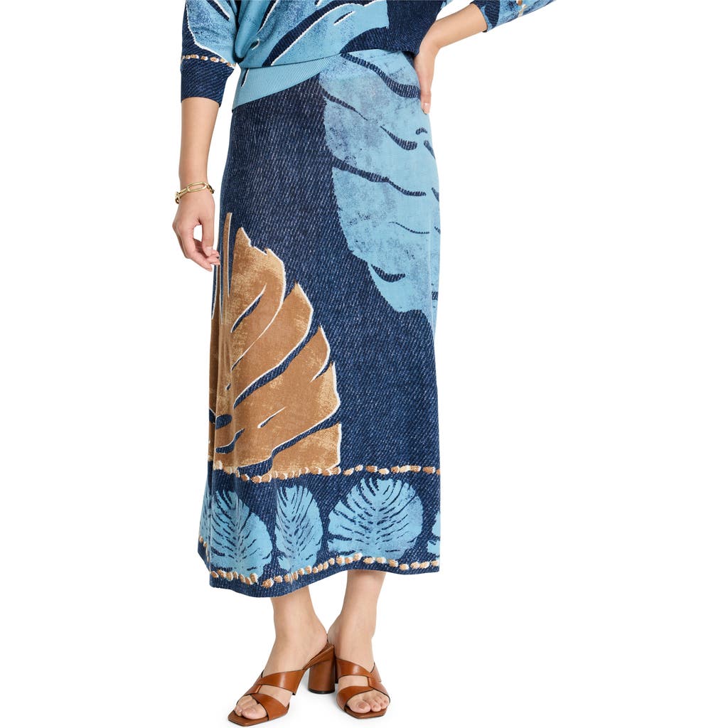 Nic + Zoe Nic+zoe Twilight Print Knit Midi Skirt