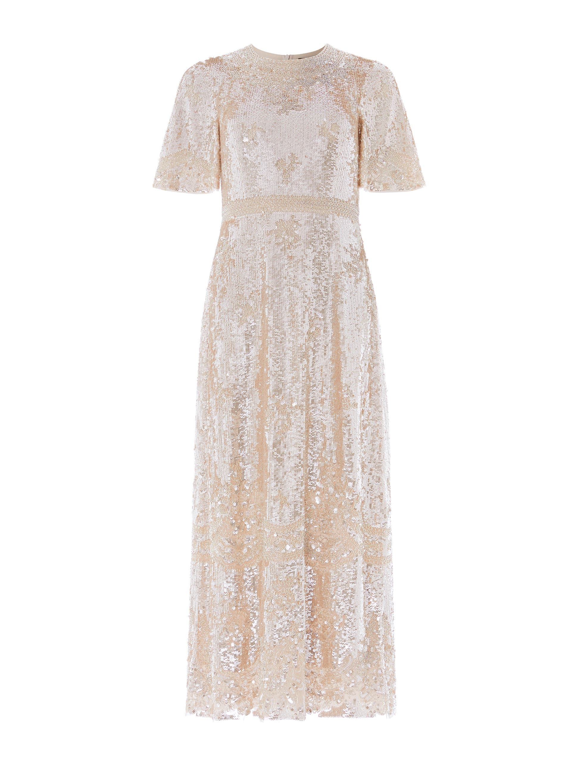 Needle & Thread Luminara Short Sleeve Sequin Maxi Dress (Women) | Nordstrom