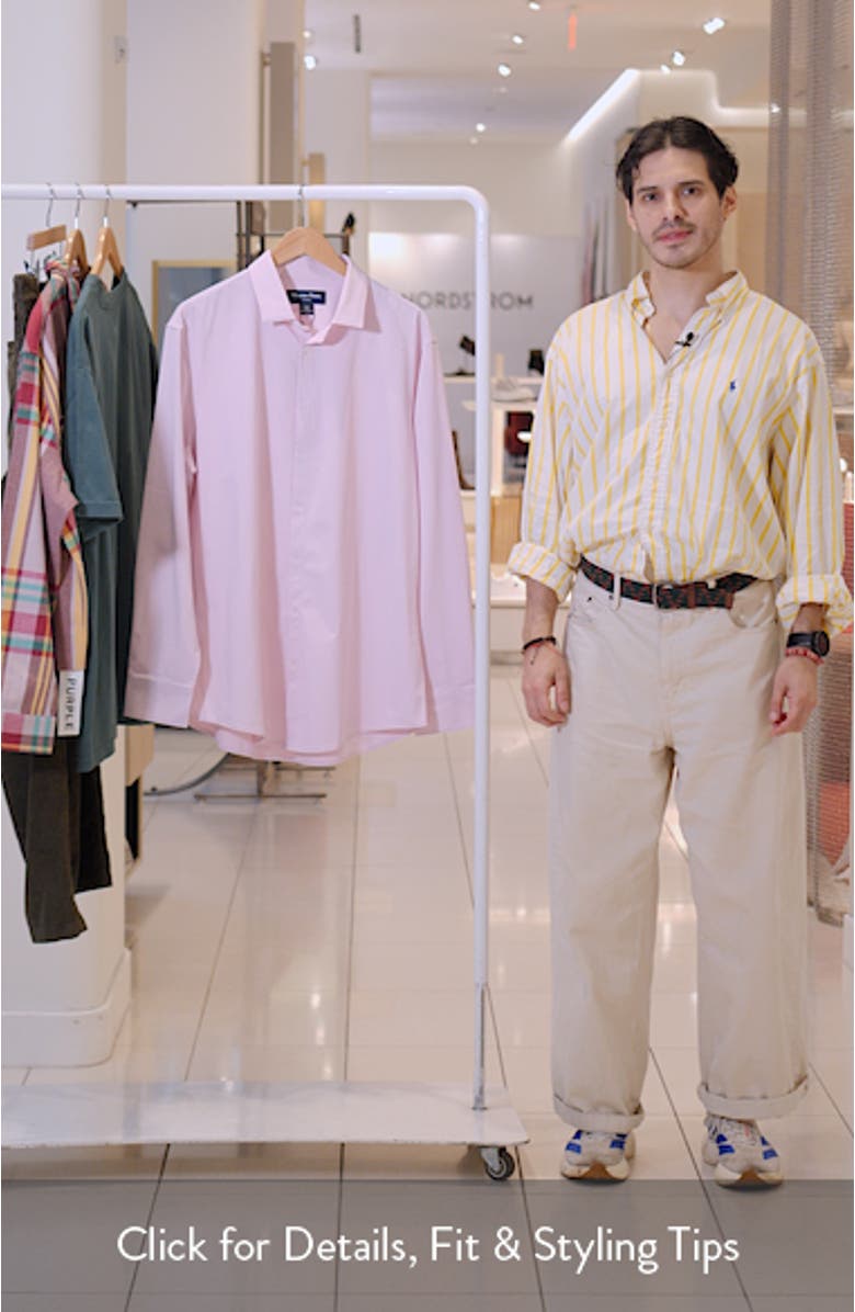 Leeward Trim Fit Check Performance Button-Up Shirt, sales video thumbnail