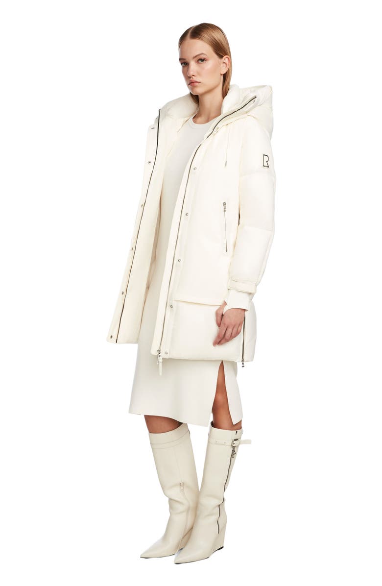 Rudsak LAYAN WOMEN'S MID-LENGTH DOWN PARKA WITH FAUX SHEARLING TRIM, Alternate, color, 