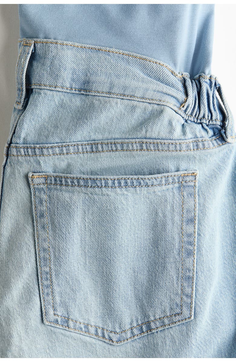 H&M Mama Wide Jeans, Alternate, color, Pale Denim Blue