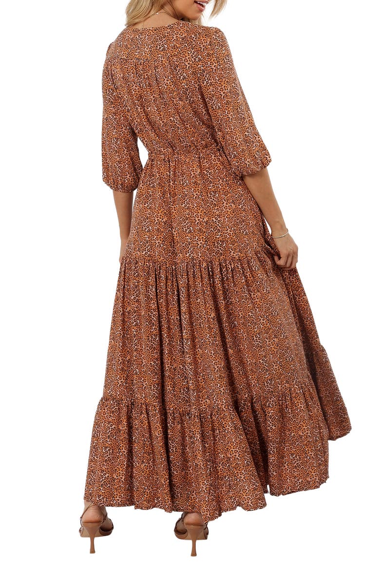 Kelda Tiered Maxi Dress, Alternate, color, LEOPARD PRINT