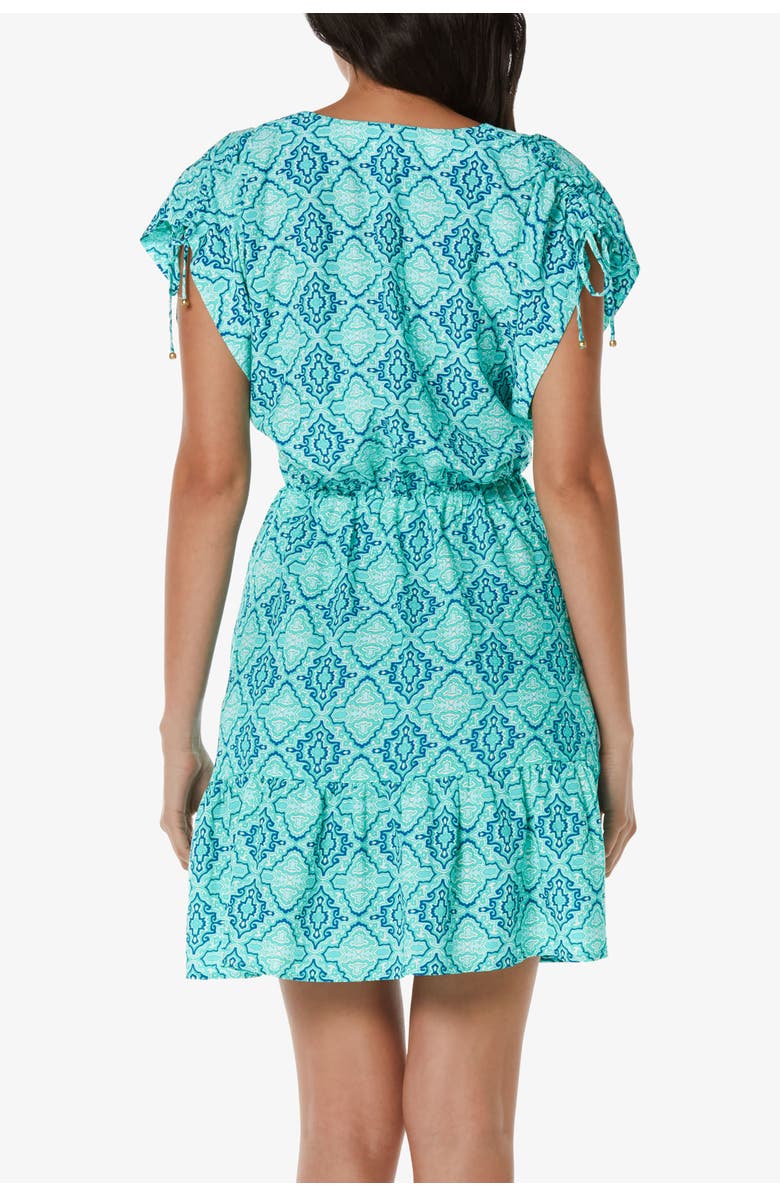 HELEN JON V-Neck Dress, Alternate, color, Marbella Tile