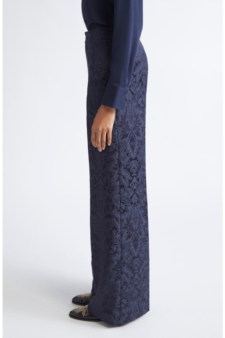Paisley Jacquard Trousers, Alternate, color, BLU SCURISSIMO 3