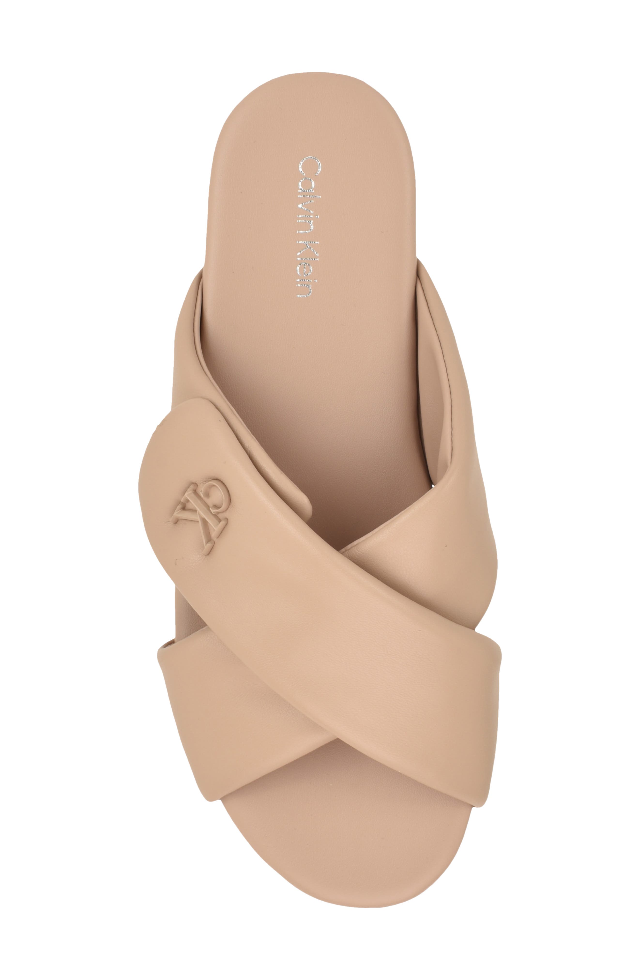 Calvin Klein Renley Slide Sandal, Alternate, color, Light Natural