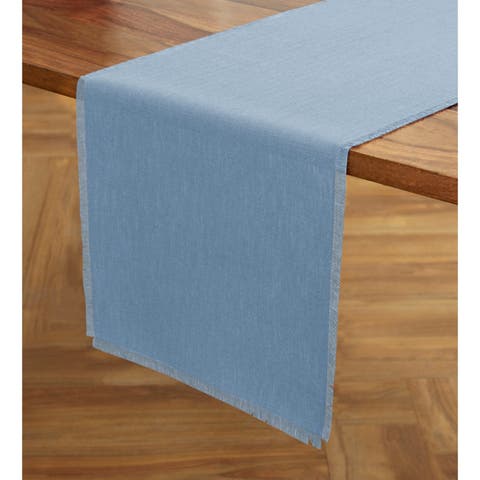 Linen Table Runner for Dining Table, Holiday and Everyday Table Decor - Fringe