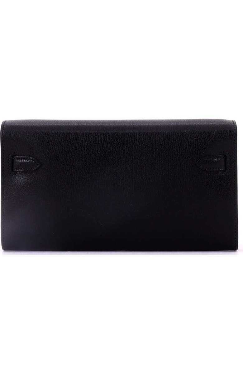 Pre-Owned Hermes Kelly To Go Wallet Chevre Mysore, Alternate, color, Noir