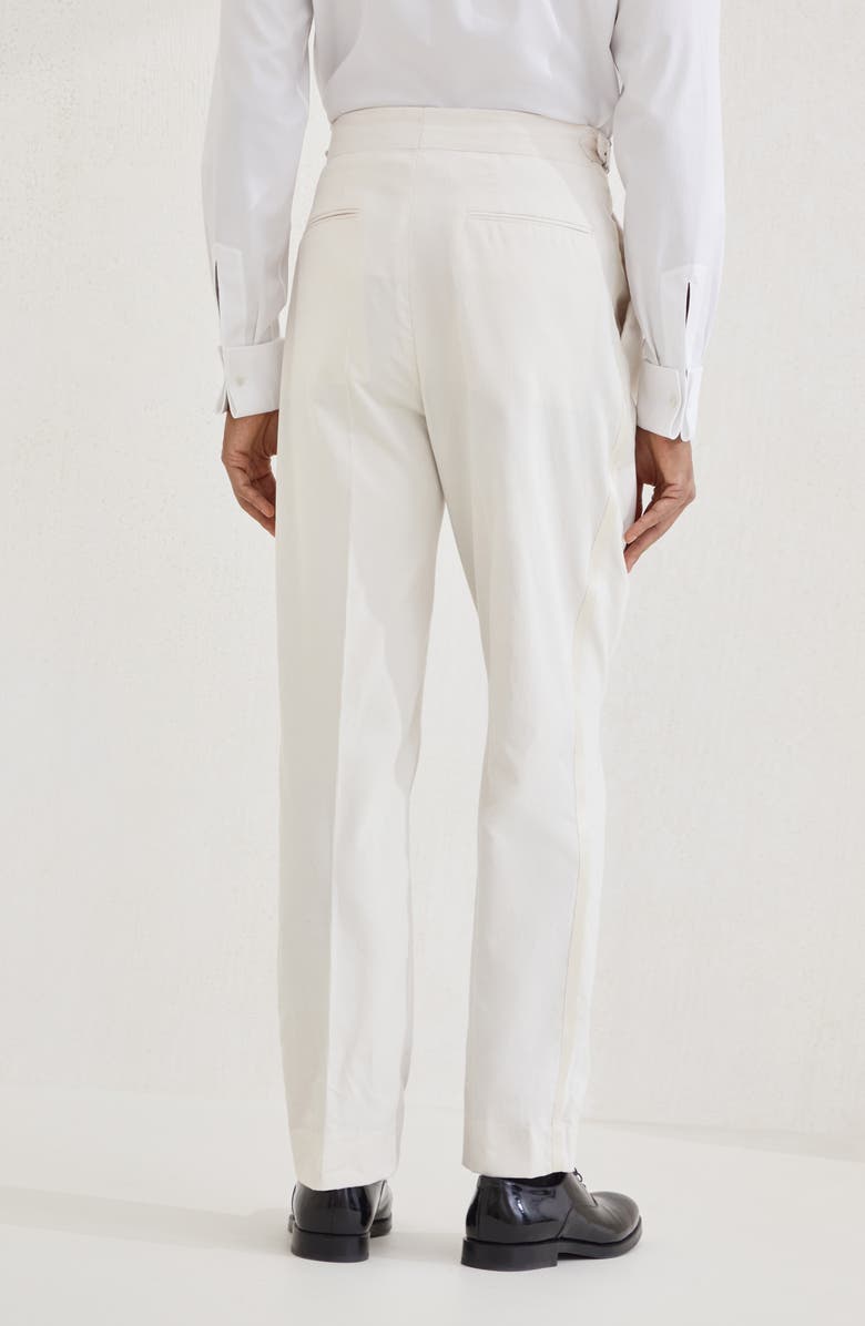 Brunello Cucinelli Tuxedo trousers, Alternate, color, Milk