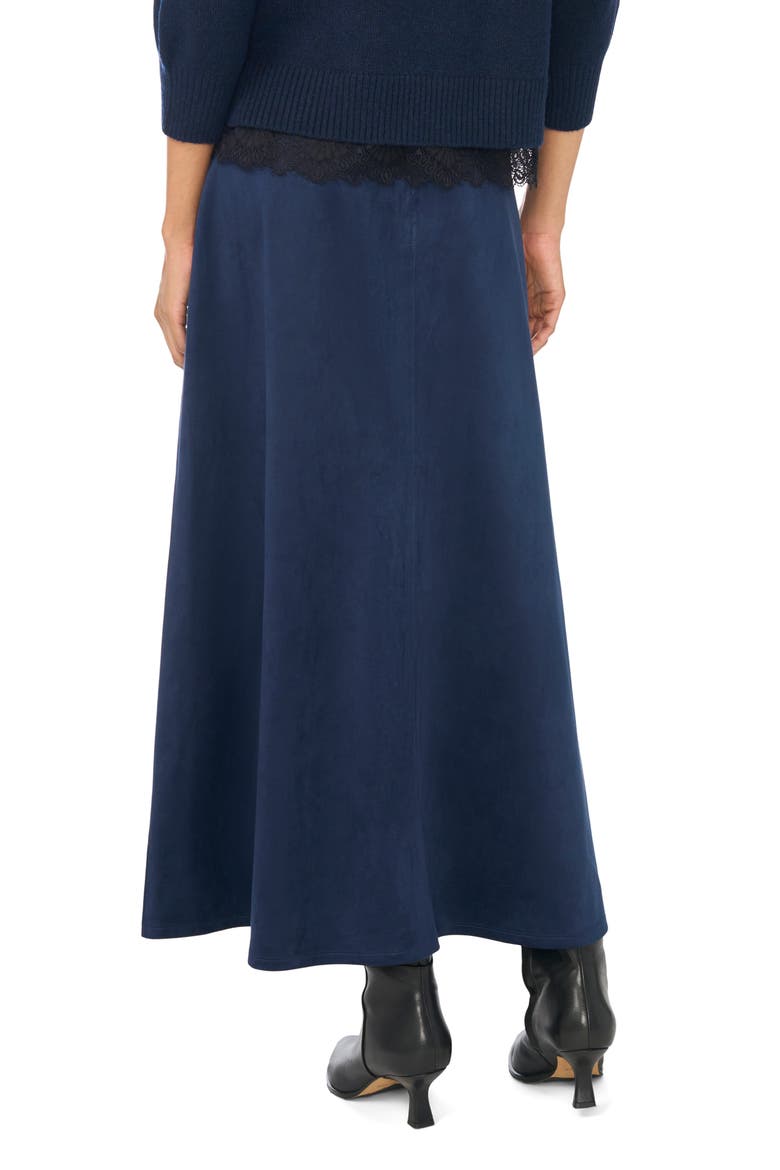 Faux Suede A-Line Skirt, Alternate, color, CLASSIC NAVY