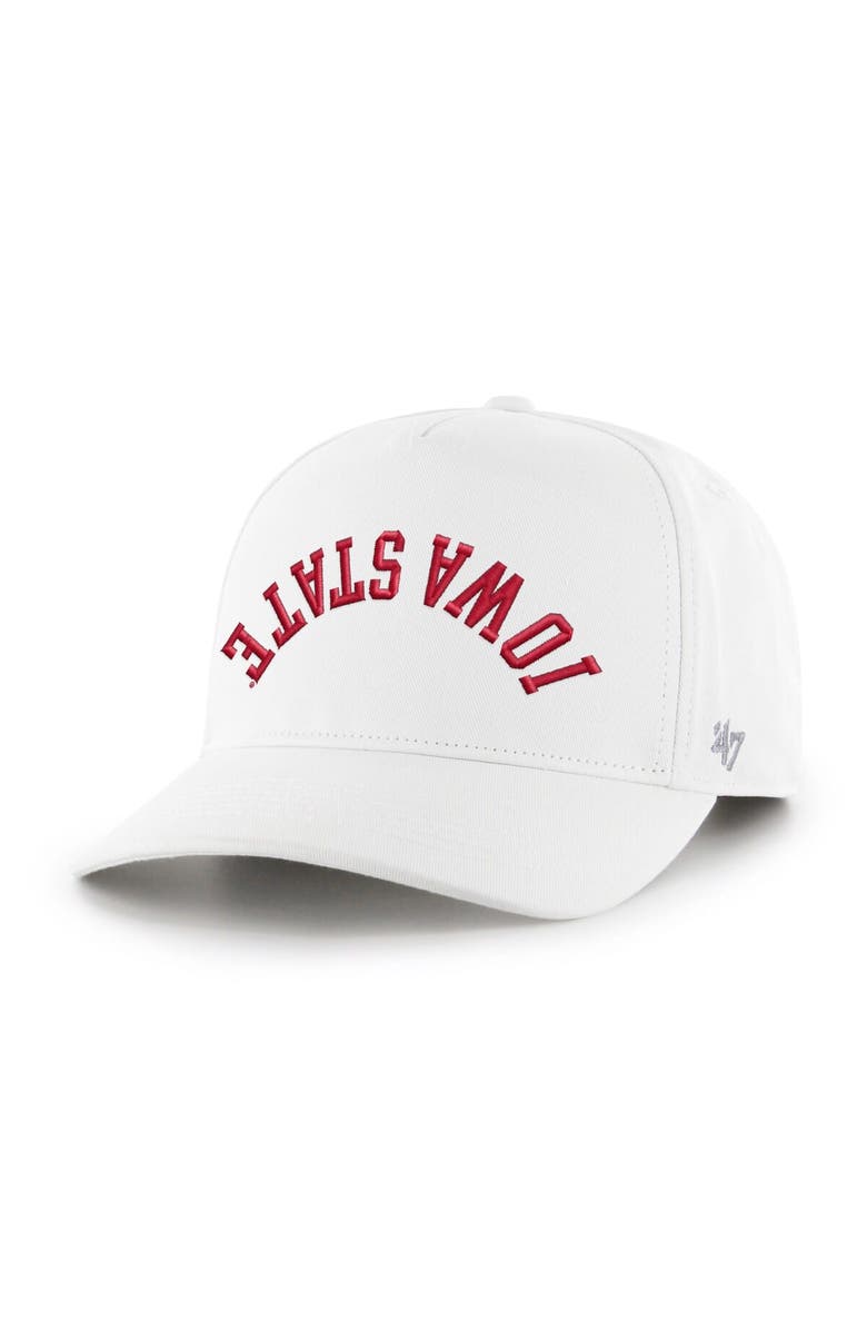 '47 Men's '47 White Iowa State Cyclones Flip Script Hitch Adjustable Hat, Alternate, color, 